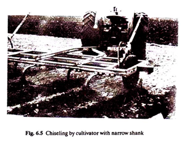 Chiselling by Cultivator with Narrow Shank